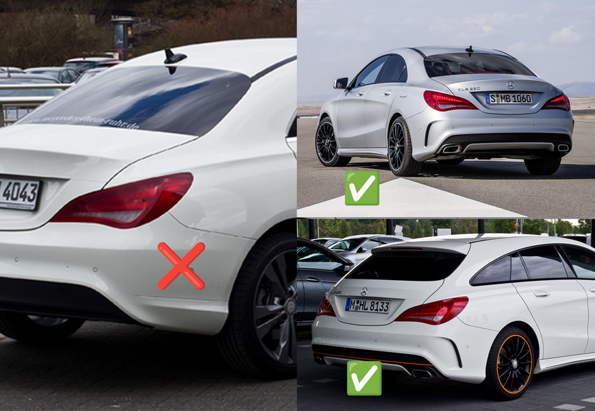 Бризковики Premium для CLA45 (4 шт) для Mercedes CLA C117 2013-2019 рр 126279 фото