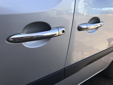Накладки на ручки (нерж.) 4 шт, OmsaLine - Італійська нержавійка для Renault Kangoo 2008-2020 рр 1315 фото