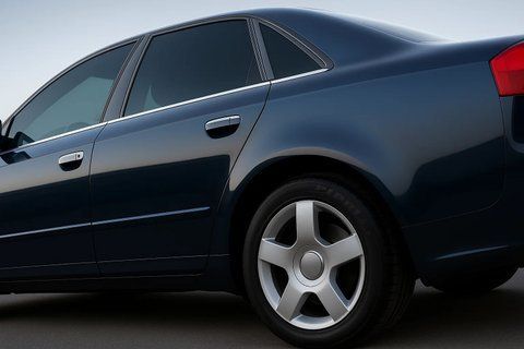 Нижні молдинги скла (6 шт., нерж) для Ауди A4 B7 2004-2008 рр 2500 фото