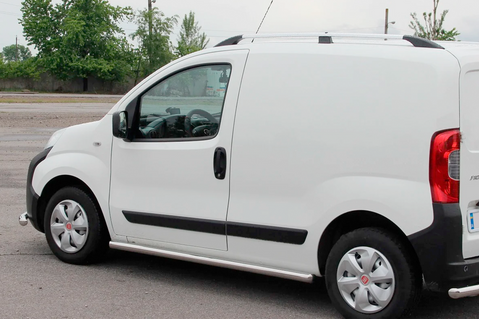 Бічні труби &Oslash;60 (2 шт., Нерж.) для Fiat Fiorino/Qubo 2008-2024 рр 165481 фото