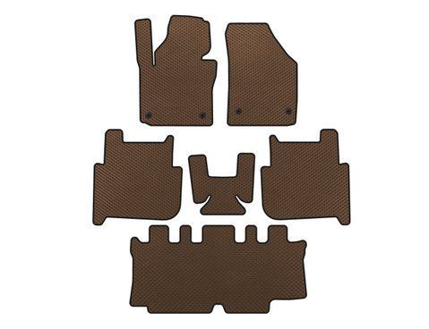 Килимки EVA (3 ряди, 2006-2010, 7-ми місний, Коричневий) для Volkswagen Touran рр 164672 фото