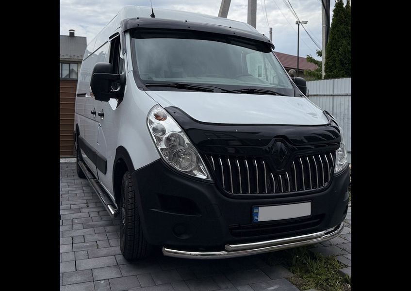 Козирьок на лобове скло V2 (чорний глянець, 5мм) для Renault Master 2011-2023 рр 118273 фото