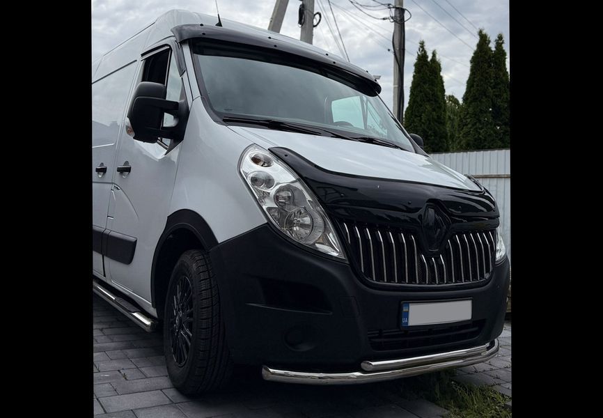 Козирьок на лобове скло V2 (чорний глянець, 5мм) для Renault Master 2011-2023 рр 118273 фото