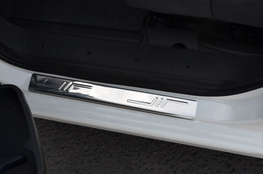 Накладки на пороги Omsa (2 шт., нерж.) для Citroen C-1 2005-2014 рр 552 фото