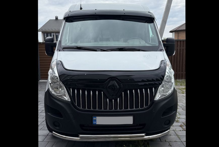 Козирьок на лобове скло V2 (чорний глянець, 5мм) для Renault Master 2011-2023 рр 118273 фото