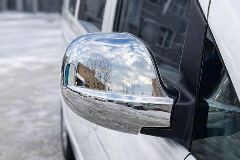 Накладки на дзеркала Vito 2004-2010 (2 шт) OmsaLine - Італійська нержавійка для Mercedes Vito W639 рр 992 фото