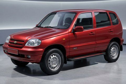 Бокові пороги Maya Red (2 шт., алюміній) для Chevrolet Niva 1998-2020 рр 75386 фото