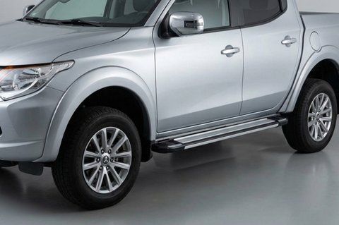 Бокові пороги Rainbow (2 шт., алюм) для Fiat Fullback 2016- рр 50203 фото