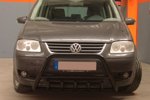 Кенгурятник WT003 Black (нерж) для Volkswagen Touran 2003-2010 рр 182406 фото