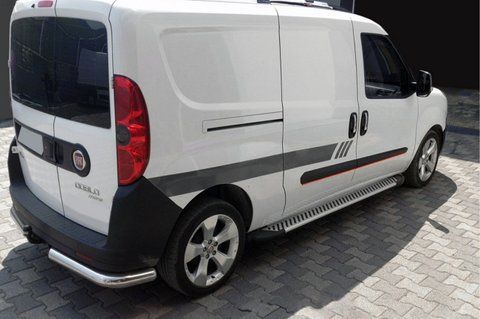 Бокові пороги Line (2 шт., Алюміній) Максі база для Opel Combo 2012-2018 рр 29053 фото