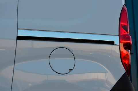 Молдинг під зсувну двері (2 шт., нерж.) для Opel Combo 2012-2018 рр 14389 фото