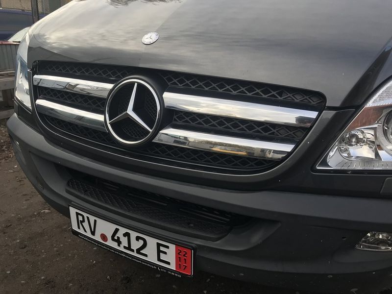 Накладки на решітку (2006-2013, нерж.) OmsaLine - Італійська нержавейка для Mercedes Sprinter W906 рр 1007 фото