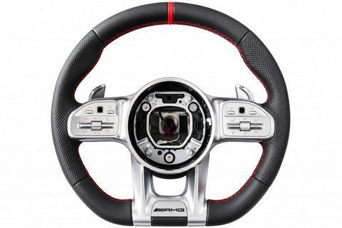 Кермо AMG 2018-Style (чорний -2026 червоний, 4pin) для Mercedes B-class W247 2019- рр 152384 фото