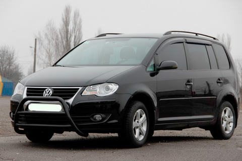 Кенгурятник WT022 Black (нерж) для Volkswagen Touran 2003-2010 рр 182595 фото