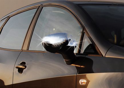 Накладки на дзеркала (2010-2012, 2 шт, нерж) для Seat Leon рр 2779 фото