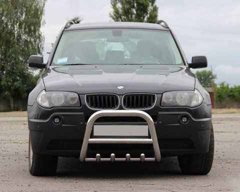 Кенгурятник (нерж..) 60 мм для BMW X3 E83 2003-2010 рр 23898 фото