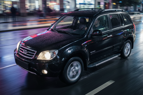 Бокові пороги Duru (2 шт., алюміній) для Chery Tiggo 3 2005- рр 18662 фото