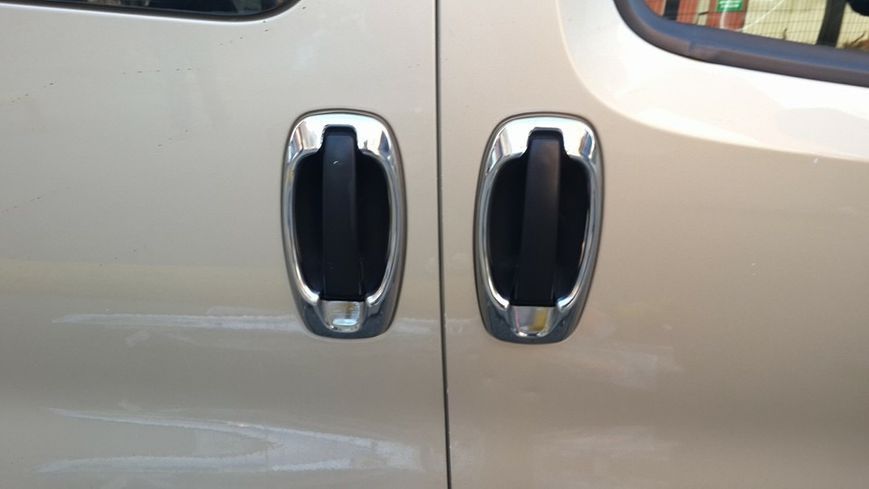 Накладка навколо ручок (4 шт, нерж) Carmos - Турецька сталь для Opel Combo 2012-2018 рр 29549 фото