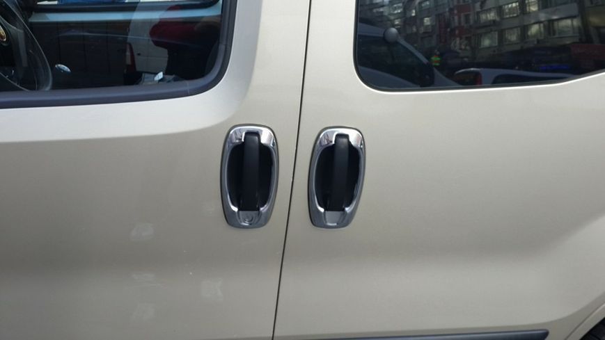 Накладка навколо ручок (4 шт, нерж) Carmos - Турецька сталь для Opel Combo 2012-2018 рр 29549 фото
