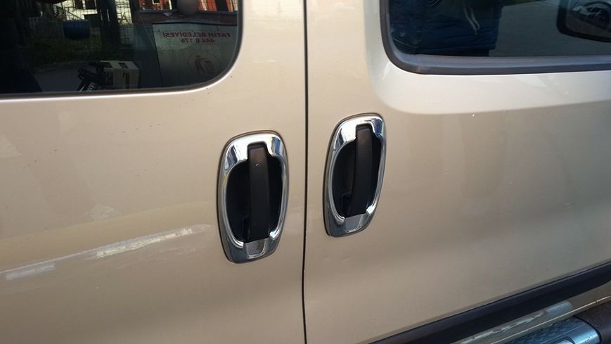 Накладка навколо ручок (4 шт, нерж) Carmos - Турецька сталь для Opel Combo 2012-2018 рр 29549 фото