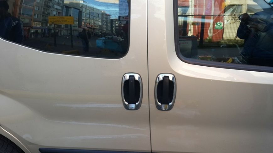 Накладка навколо ручок (4 шт, нерж) Carmos - Турецька сталь для Opel Combo 2012-2018 рр 29549 фото
