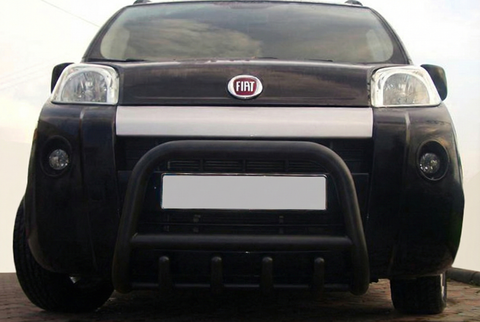 Кенгурятник QT006 Black (нерж.) для Fiat Fiorino/Qubo 2008-2024 рр 182627 фото