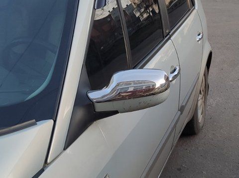 Накладки на дзеркала (2 шт, нерж.) для Renault Scenic/Grand 2003-2009 рр 15049 фото