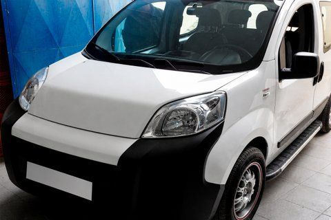 Бокові пороги Duru (2 шт., алюміній) для Fiat Fiorino/Qubo 2008-2024 рр 16364 фото
