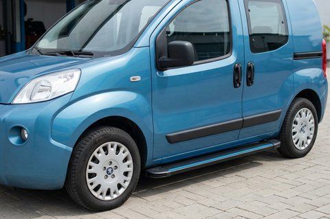 Бокові пороги Maya Blue (2 шт., алюміній) для Fiat Fiorino/Qubo 2008-2024 рр 72728 фото