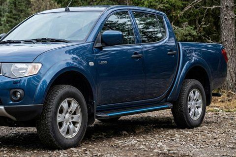 Бокові пороги Maya Blue (2 шт., алюміній) для Fiat Fullback 2016- рр 72730 фото