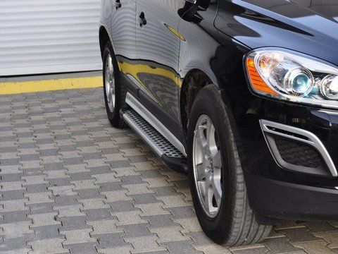Бокові пороги Allmond Grey (2 шт., Алюміній) для Volvo XC60 2009-2017 рр 18606 фото