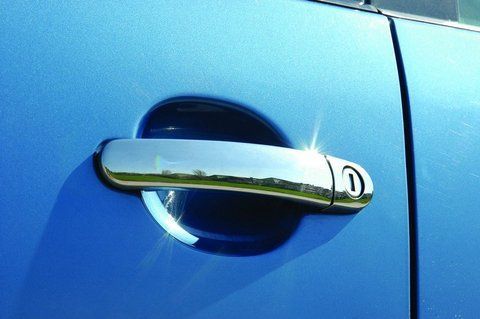 Накладки на ручки (нерж) 4 шт, OmsaLine - Італійська нержавійка для Seat Leon 2005-2012 рр 30888 фото
