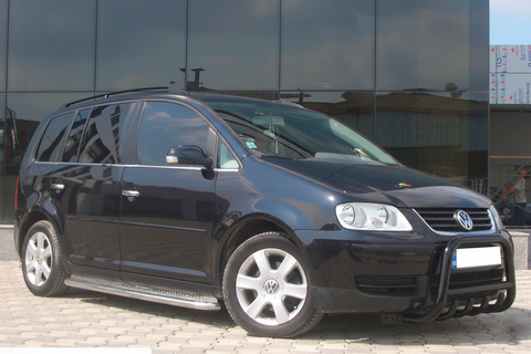 Кенгурятник QT006 Black (нерж) для Volkswagen Touran 2003-2010 рр 182636 фото