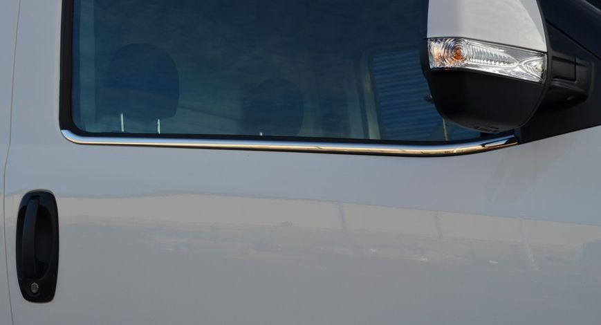 Окантовка стекол (нерж.) 4 шт, OmsaLine - Італійська нержавейка для Opel Combo 2012-2018 рр 6164 фото