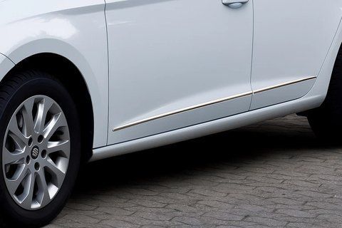 Молдинг дверний (4 шт, нерж.) для Seat Leon 2013-2020 рр 14051 фото
