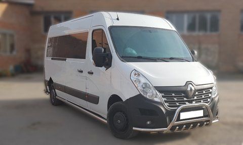 Кенгурятник WT003-Exlusive (нерж.) для Renault Master 2011-2023 рр 166159 фото