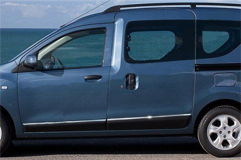 Молдинг дверний (4 шт, нерж..) для Renault Dokker 2013-2022 рр 7167 фото
