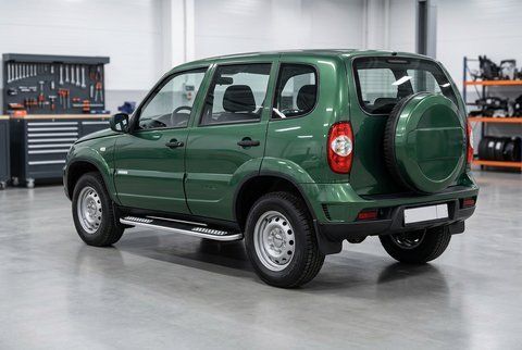 Бокові пороги Tayga V2 (2 шт., алюміній) для Chevrolet Niva 1998-2020 рр 71695 фото