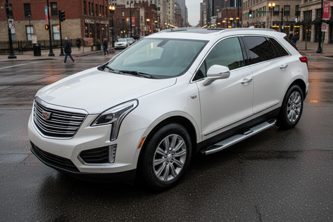 Бокові пороги Mevsim Grey (2 шт., Алюміній) для Cadillac XT5 2016- рр 80648 фото