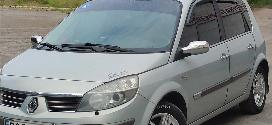 Окантовка вікон (4 шт., нерж..) для Renault Scenic/Grand 2003-2009 рр 1307 фото